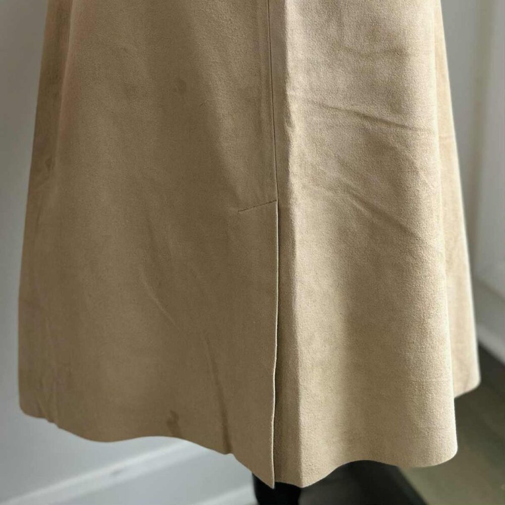 Kenneth Cole New York Sand Suede Botanical-Print Midi Skirt – US 12 - Picture 7 of 13